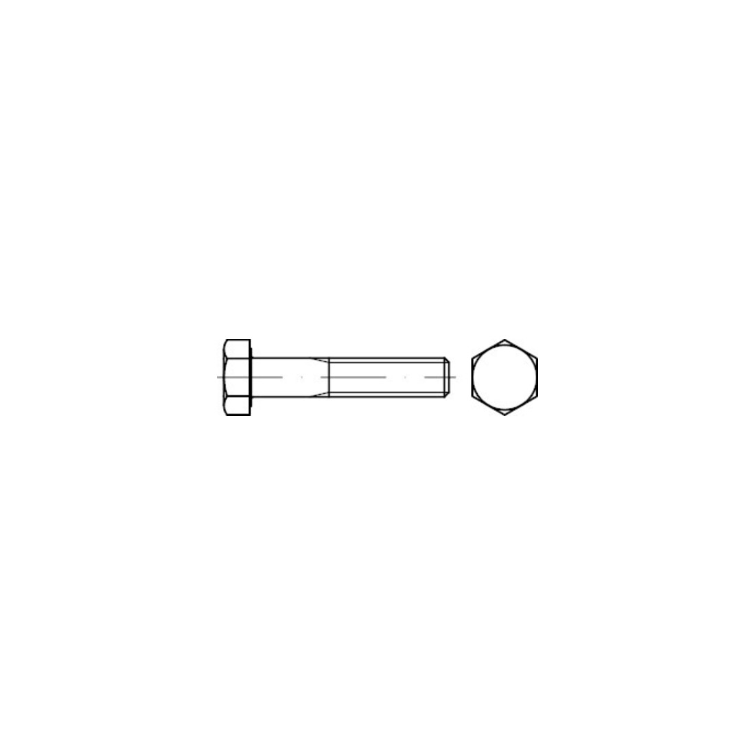ISO 4014 Vis hexagonale avec tige, clés ISO, acier inox A4-80 M6x30 HP
