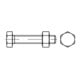 ISO 4017  SB-Schrauben-Garnituren 8.8U CE Mu M 16 x 45 tZn SB nach EN 15048 tZn S