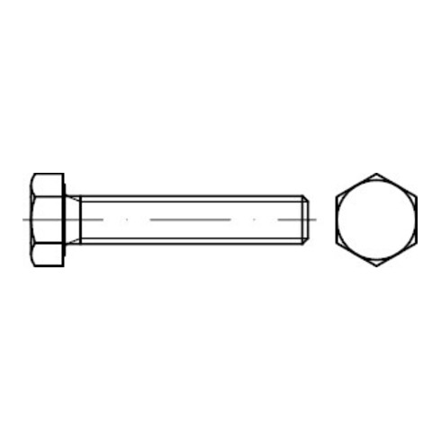 ISO 4017 Sechskantschraube mit Gewinde bis Kopf ISO-Schlüsselweiten, 8.8 galZn M4x20 KP
