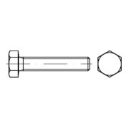 ISO 4017 Sechskantschraube mit Gewinde bis Kopf ISO-Schlüsselweiten, 8.8 galZn M4x20 KP