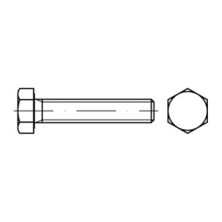 ISO 4017 Sechskantschraube VG M10x25 Edelstahl A2 blank
