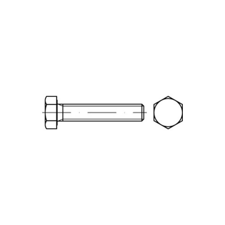 ISO 4017 Sechskantschraube VG M8x60 Edelstahl A2 blank