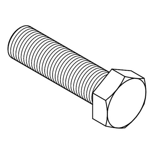 ISO 4017 Vis à tête hexagonale avec filetage jusqu'à la tête, largeur clé ISO, 8.8 galZn M18x25 HP