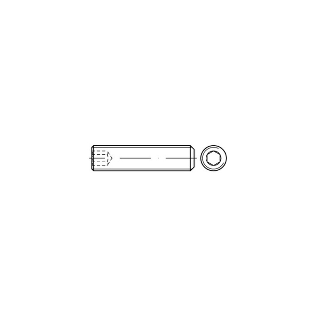 ISO 4026 Gewindestift 45 H M 1,6 x 6