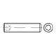 ISO 4026 Gewindestift 45 H M 8 x 1 x 30
