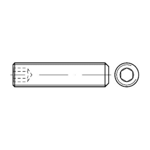ISO 4026 Gewindestift mit Kegelkuppe und Innensechskant, 45H M8x16 HP