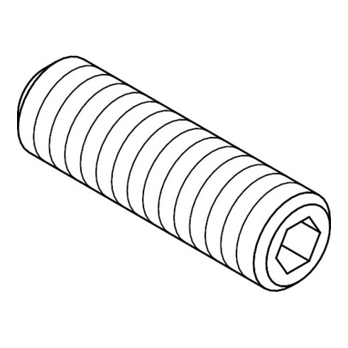 ISO 4026 Gewindestift mit Kegelkuppe und Innensechskant, Edelstahl A1/A2 M2x5 HP