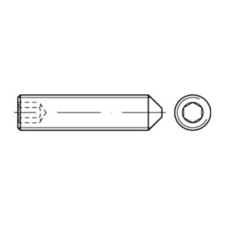 ISO 4027  Gewindestifte mit Spitze & Innensechskant 45 H M 6 x 25 galvanisch verzinkt gal Zn S