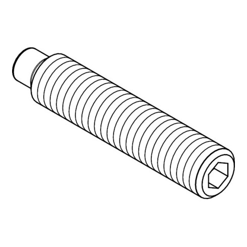 ISO 4028 Gewindestift mit Zapfen und Innensechskant, 45H galZn M16x25 HP