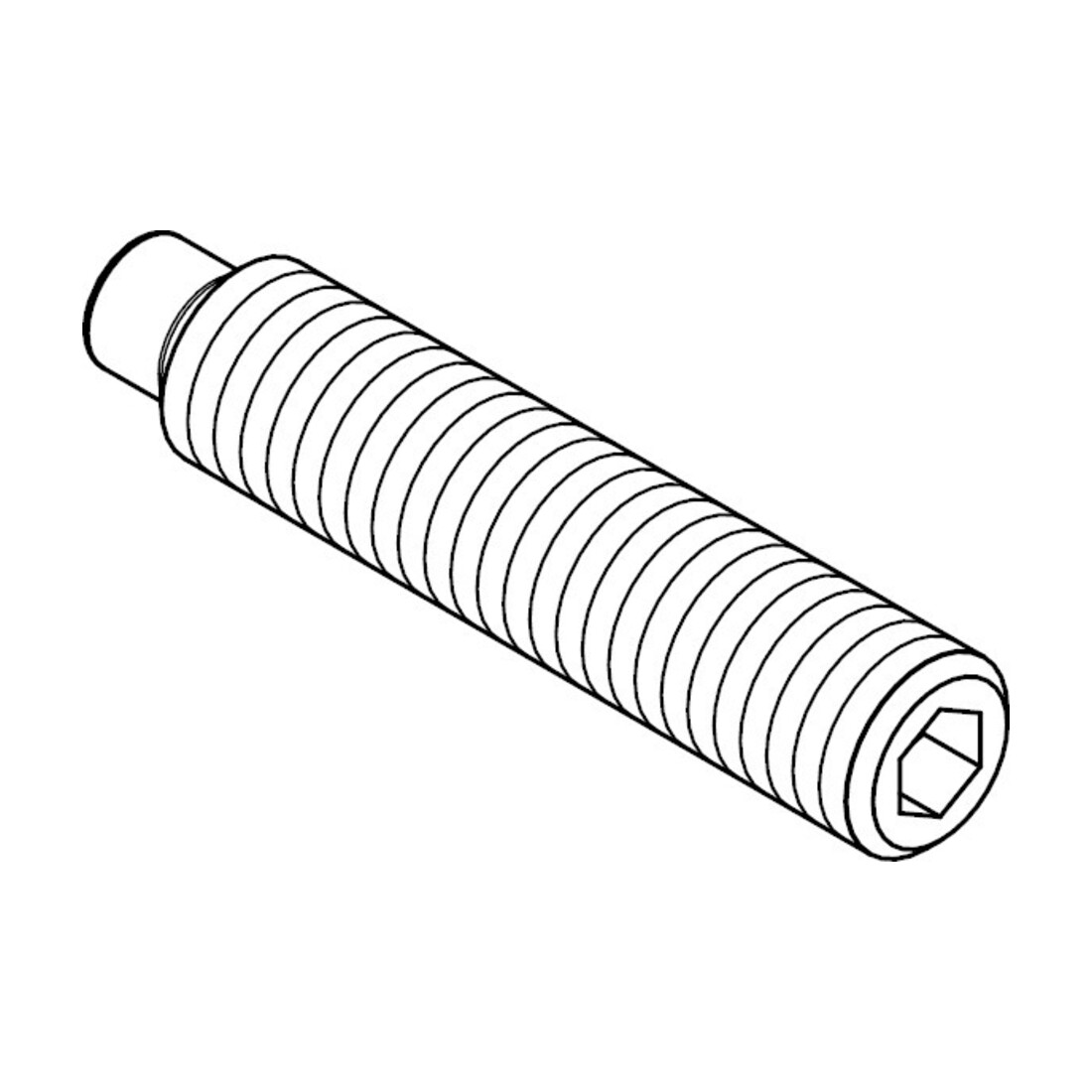 ISO 4028 Goujon fileté avec ergot et six pans creux, acier inox A1/A2 M10x40 HP