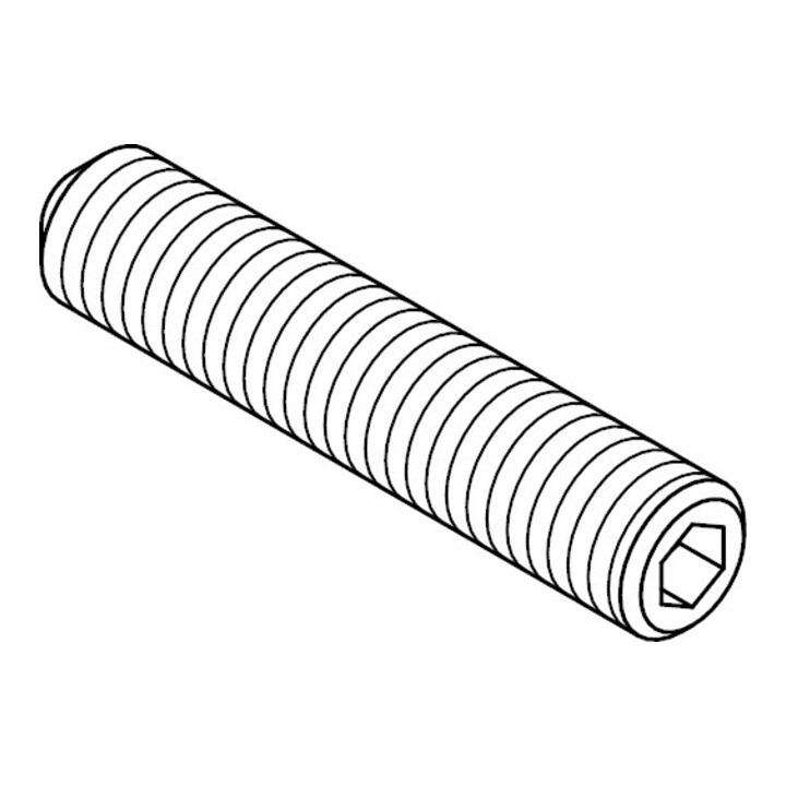 ISO 4029 Goujon fileté avec coupe-anneau et hexagone intérieur, acier inox A1/A2 M12x20 HP