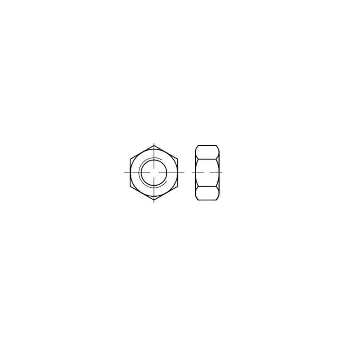 ISO 4032 Écrou hexagonal, dimensions ISO, acier inox A2 M24 HP