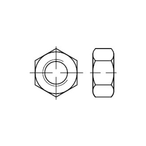 ISO 4032 Sechskantmutter, ISO-Schlüsselweiten, 8 flZnnc 480h-L flZn M6 HP
