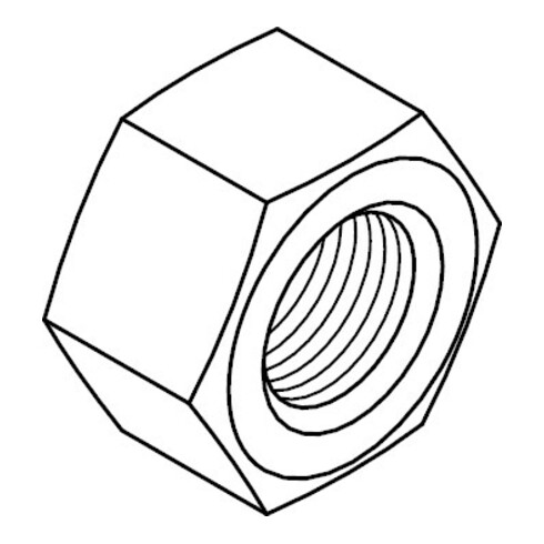 ISO 4032 Sechskantmutter, ISO-Schlüsselweiten, 8 flZnnc 480h-L flZn M6 HP