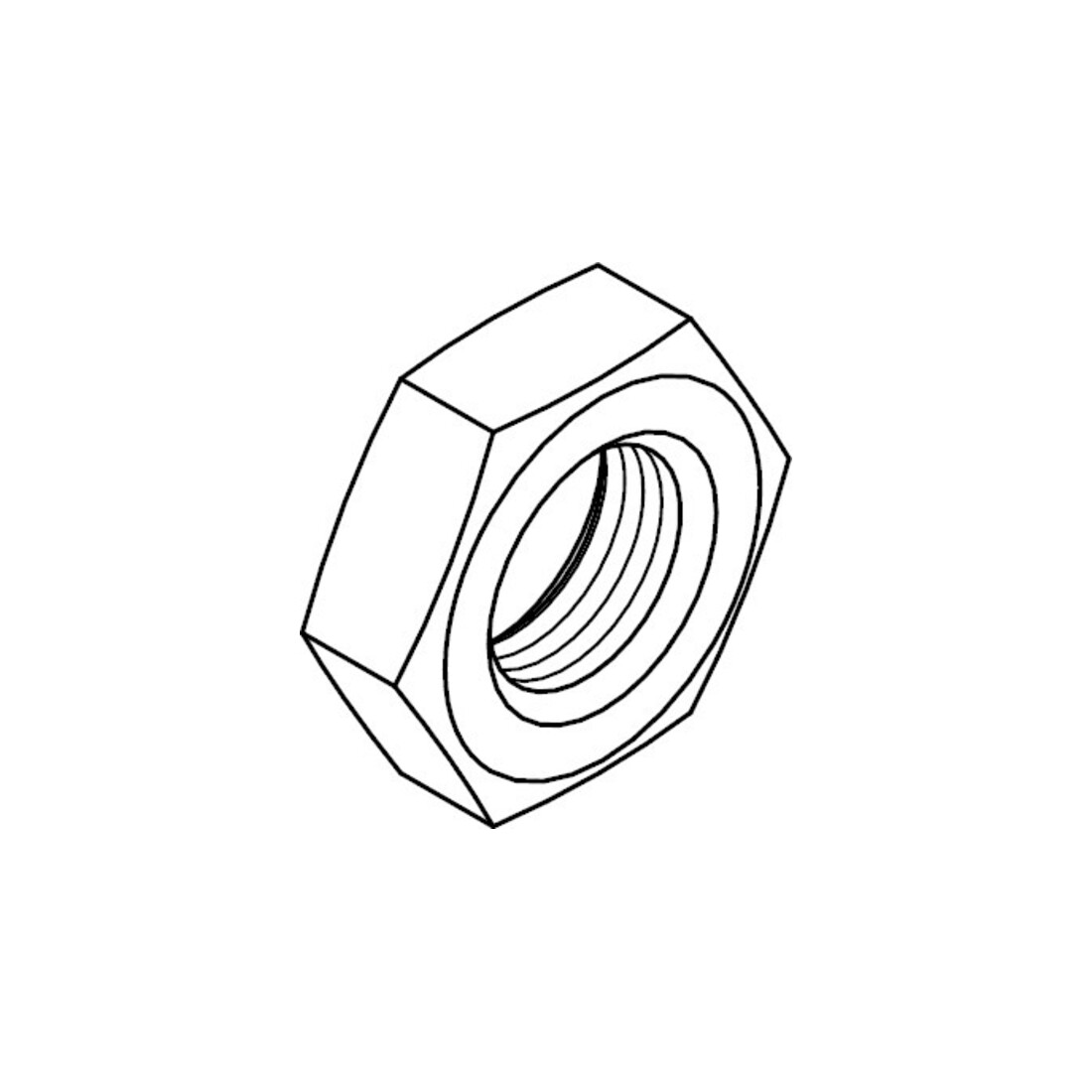 ISO 4035 Écrou hexagonal bas, chanfreiné, 04 M18 HP