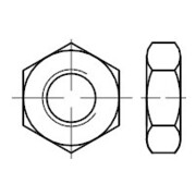 ISO 4035 Sechskantmutter niedrige Form, mit Fase, Edelstahl A2 M4 KP