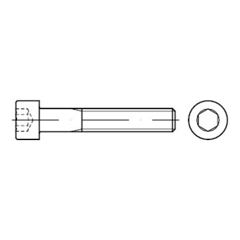 ISO 4762 Vis cylindrique, empreinte hexagonale, acier inox A2 M2,5x5 HP