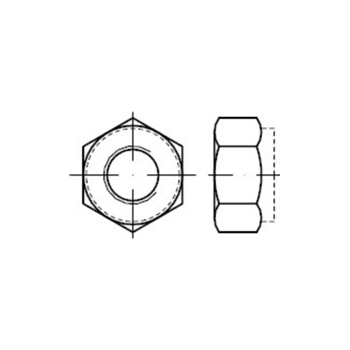ISO 7040 Sechskantmutter, Polyamidklemmteil, hohe Form, Feingewinde, 10 galZn M16 HP
