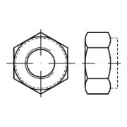 ISO 7040 Sechskantmutter, Polyamidklemmteil, hohe Form, Feingewinde, 8 galZn M5 HP