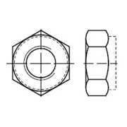 ISO 7042 Écrou hexagonal avec partie de serrage tout métal, 8 galZn M12 HP-1