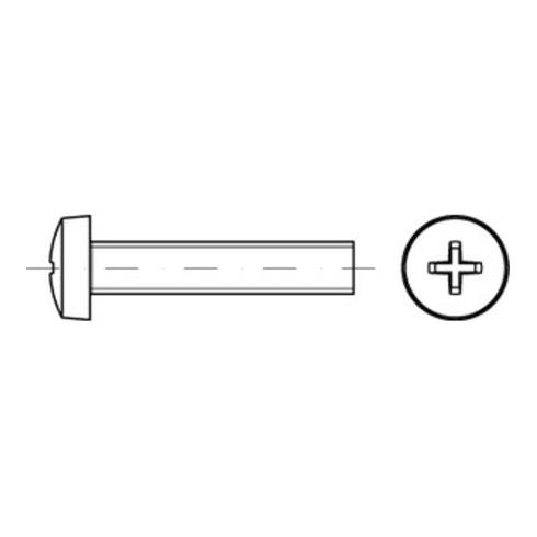 ISO 7045 Form C Linsenkopfschraube VG M2,5x14 Stahl 4.8 galvanisch verzinkt PH