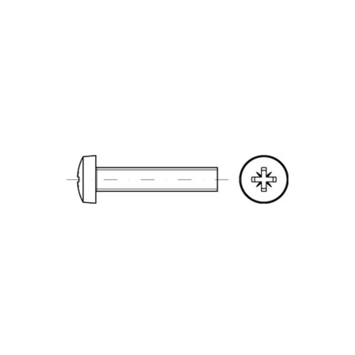 ISO 7045 Form CZ Linsenkopfschraube VG M2,5x16 Edelstahl A2 blank PZ