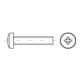ISO 7045 Form CZ Linsenkopfschraube VG M2x8 Edelstahl A2 blank PZ