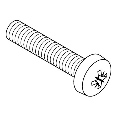 ISO 7045 Linsen-Schraube mit Phillips-Kreuzschlitz PH, 4.8 galZn -Z M4x45 HP