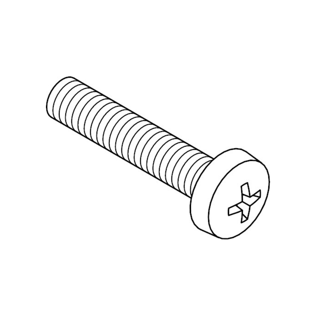ISO 7045 Vis à tête cylindrique fraisée Phillips PH, acier inox A2 -H M4x5 HP