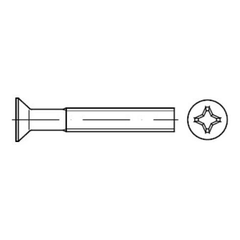 ISO 7046-1 Senkschraube mit Phillips-Kreuzschlitz PH, 4.8 galZn -H M2,5x12 HP