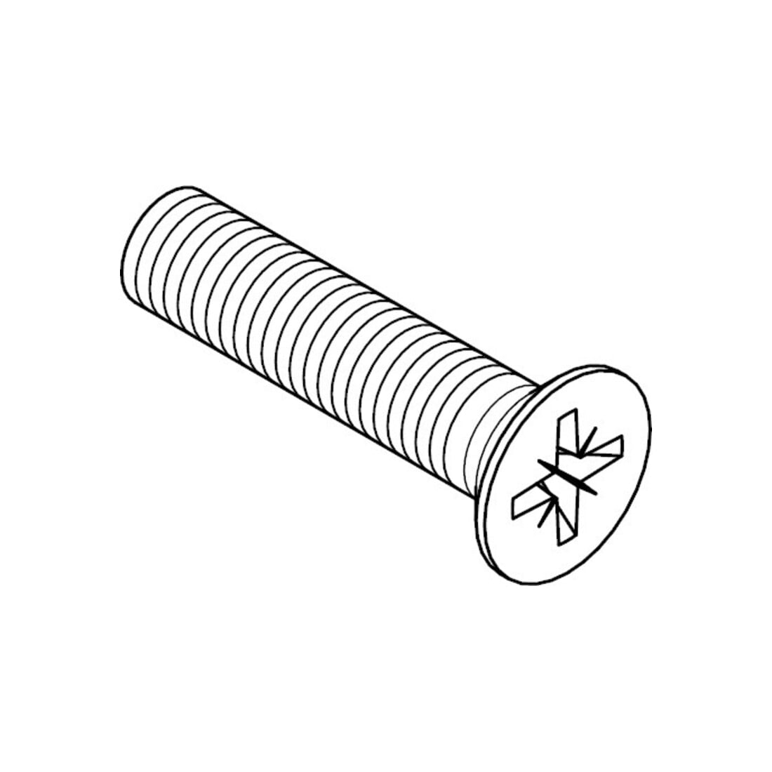 ISO 7046-1 Senkschraube mit Phillips-Kreuzschlitz PH, 4.8 galZn -Z M5x25 HP
