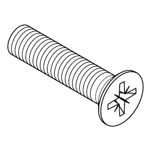 ISO 7046-2 Senkschraube mit Phillips-Kreuzschlitz PH, Edelstahl A2 -Z M5x55 HP
