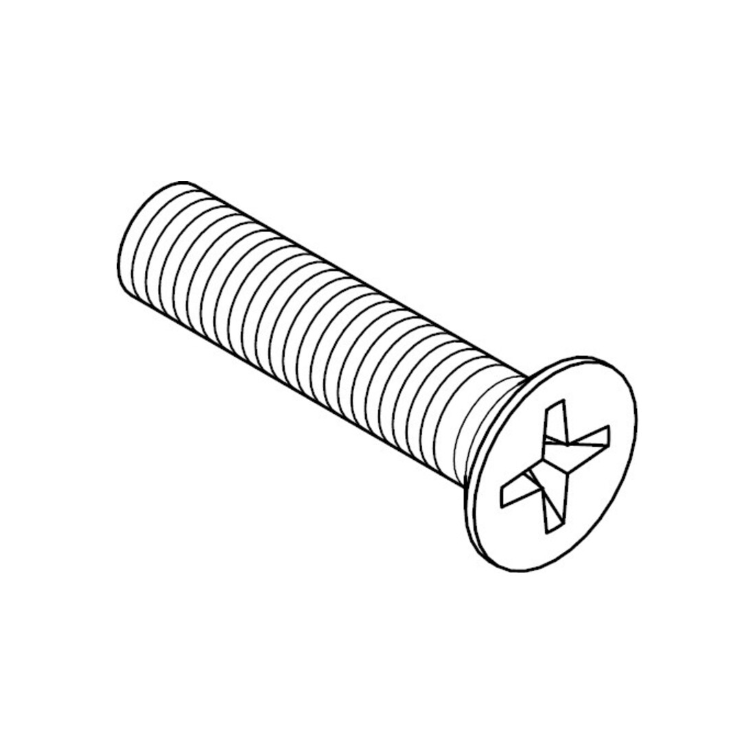ISO 7046-2 Vis fraisée à empreinte cruciforme Phillips PH, acier inox A2 -H M5x70 HP