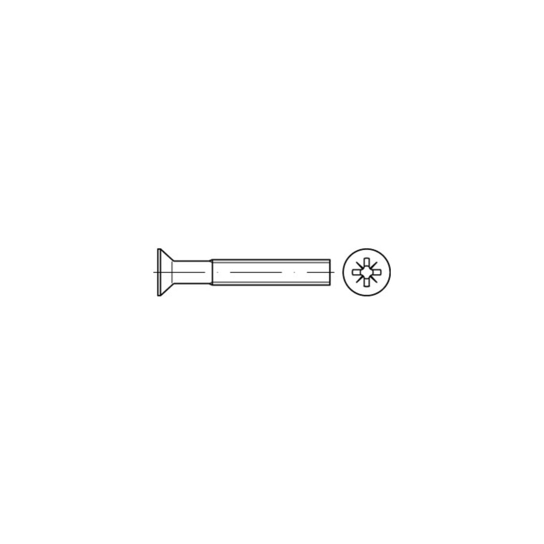 ISO 7046 Senkkopfschraube PZ, Edelstahl, blank