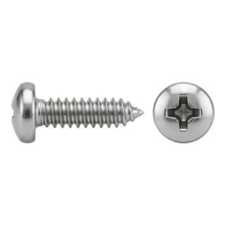 ISO 7049 Form C Linsenkopf-Blechschraube VG 3,5x19 Edelstahl A4 blank PH