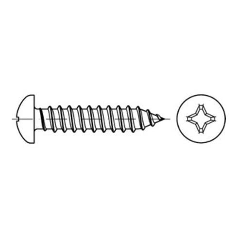 ISO 7049 Form C Linsenkopf-Blechschraube VG 3,9x38 Edelstahl A2 blank PH