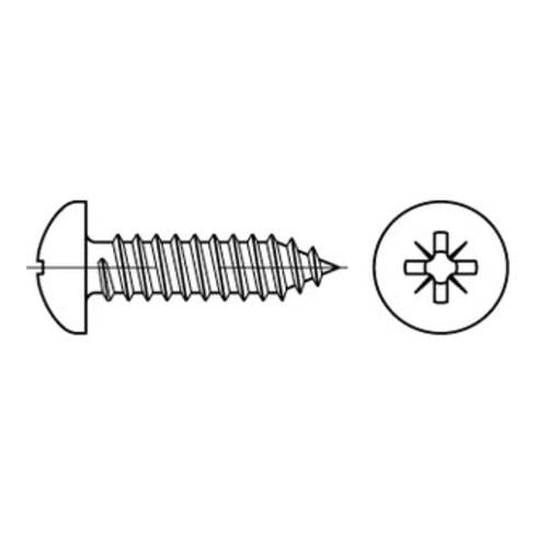 ISO 7049 Form CZ Linsenkopf-Blechschraube VG 3,5x45 Stahl galvanisch verzinkt PZ