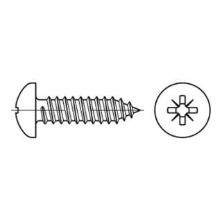 ISO 7049 Form CZ Linsenkopf-Blechschraube VG 6,3x50 Stahl galvanisch verzinkt PZ
