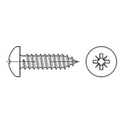 ISO 7049 Linsen-Blechschraube mit Phillips-Kreuzschlitz PH, ST galZn -C-Z 2,9x16 KP