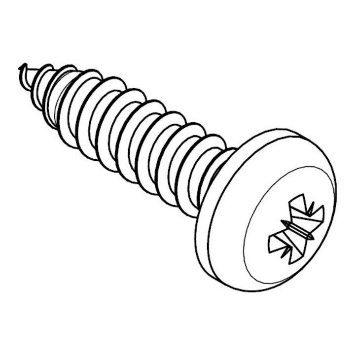 ISO 7049 Vis à tôle à tête cylindrique bombée avec empreinte cruciforme Phillips PH, ST galZn -C-Z 2,9x9,5 HP