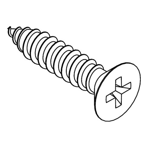 ISO 7050 Senk-Blechschraube mit Phillips-Kreuzschlitz PH, Edelstahl A2 -C-H 5,5x60 HP