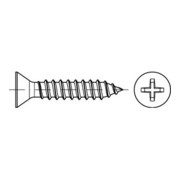 ISO 7050 Senkkopf-Blechschraube mit Spitze PH, Edelstahl A2-70, blank-1