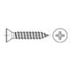ISO 7050 Form C Senkkopf-Blechschraube VG 3,5x60 Edelstahl A2 blank PH