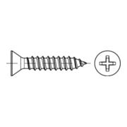 ISO 7050 Senkkopf-Blechschraube mit Spitze PH, Edelstahl A2-70, blank-3