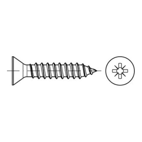 DIN 7982-C/ISO 7050 Senkkopf-Blechschraube mit Spitze PZ, Stahl, galvanisch verzinkt