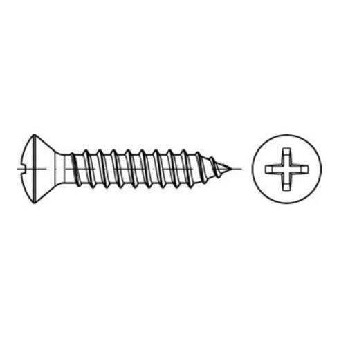 ISO 7051 Linsensenkkopf-Blechschraube PH, Stahl, galvanisch verzinkt