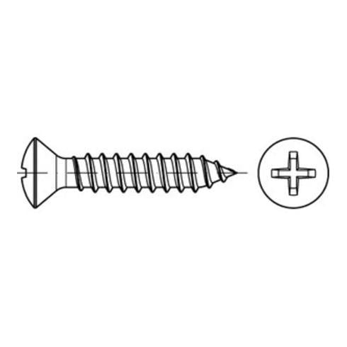 ISO 7051 Linsensenkkopf-Blechschraube PH, Stahl, galvanisch verzinkt