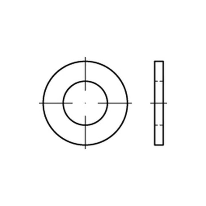 ISO 7089 Aluminium Flache Scheiben 4 ( 4,3 x 9 x 0,8) Al K