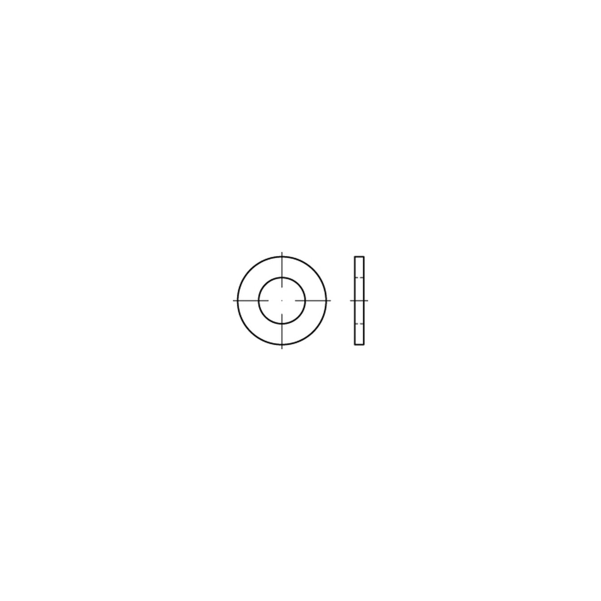 ISO 7089 Flache Scheibe Edelstahl A4 22mm (23x39x3 ) ohne Fase Form A ; Industrial Quality Supplies