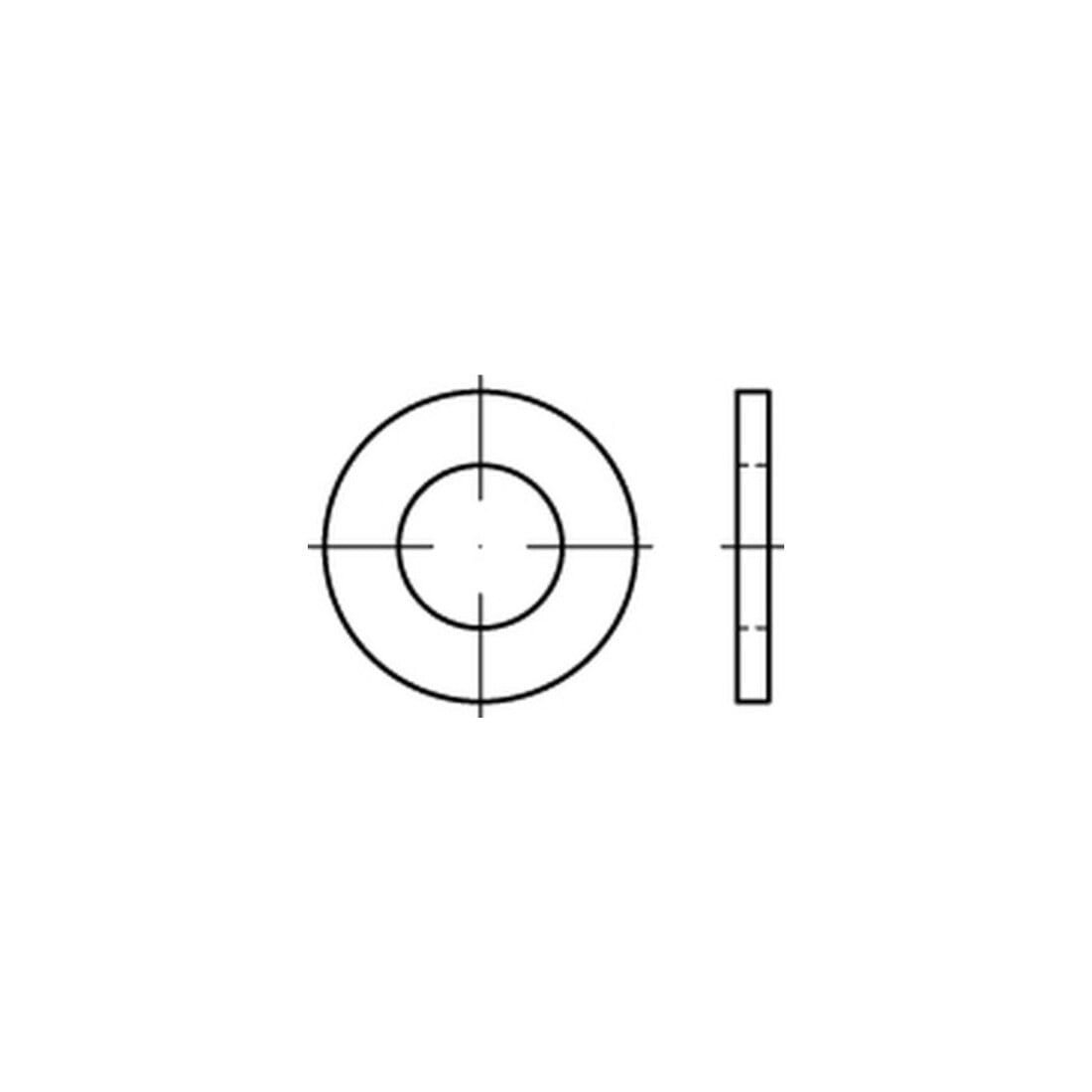ISO 7089 Scheibe Stahl 2,5mm (2,7x6x0,5) galvanisch verzinkt ohne Fase Form A